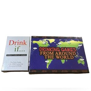 Adult Drinking Game Bundle Drink If & Drinking Games Around the World NIB